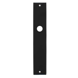 Langschild rechthoekig blind mat zwart