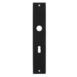 Langschild rechthoekig sleutelgat 56mm mat zwart