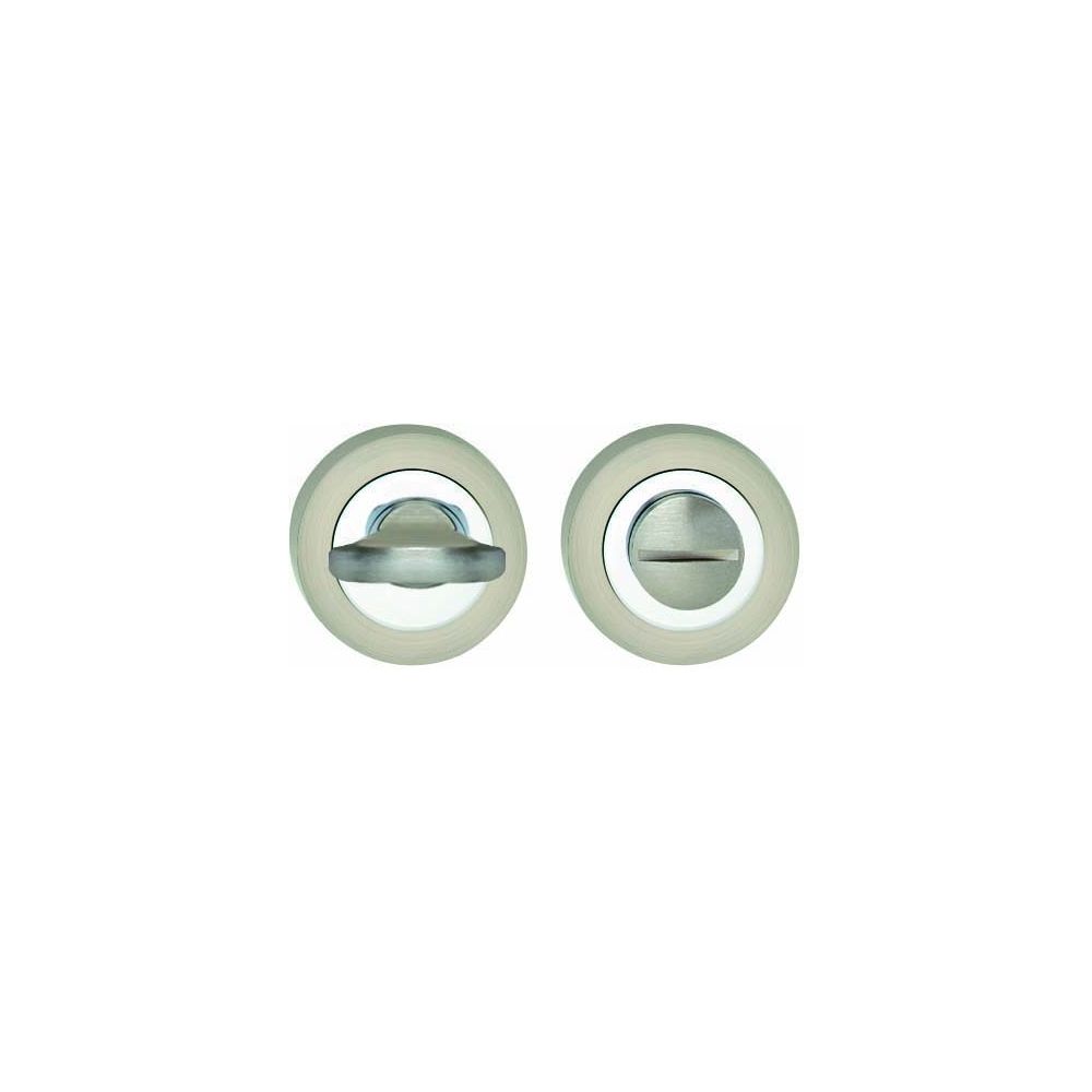 WC-sluiting 8mm rond 53x8 met 7mm nokken chroom/nikkel mat