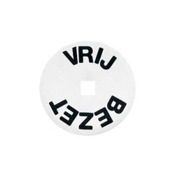 VRIJ/BEZET plaatje tbv WC-overslag emaille