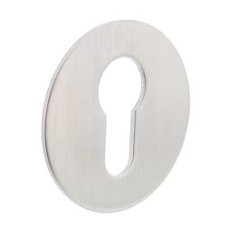 Sleutelplaatje renovatie zelfklevend, rond plat 55x2mm RVS