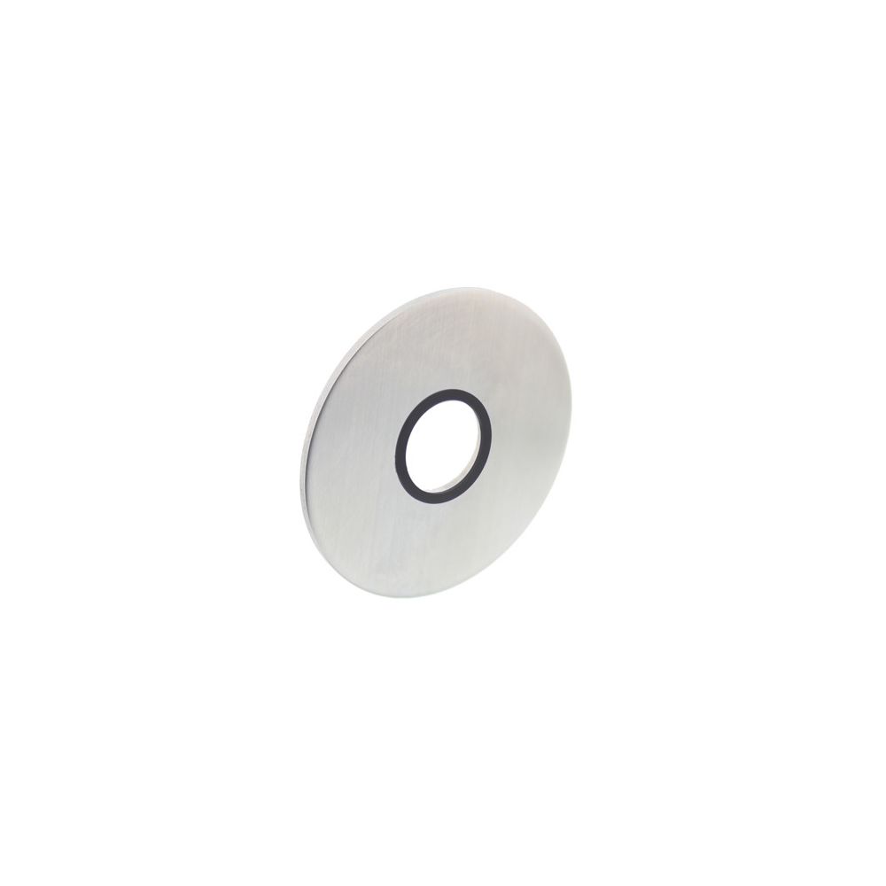 Sleutelplaatje renovatie zelfklevend, rond plat 55x2mm RVS