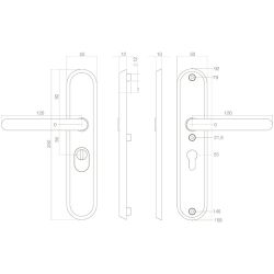 SKG3 Veiligheidsschilden geveerd kruk/kruk PC-gat 55mm met kerntrek beveiliging RVS