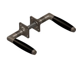 Intersteel Deurkruk Ton Basic op rozet - nikkel glans/zwart