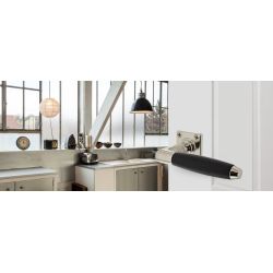 Deurkruk Ton 400 chroom/ebbenhout