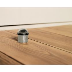 Deurstop met ring chroom