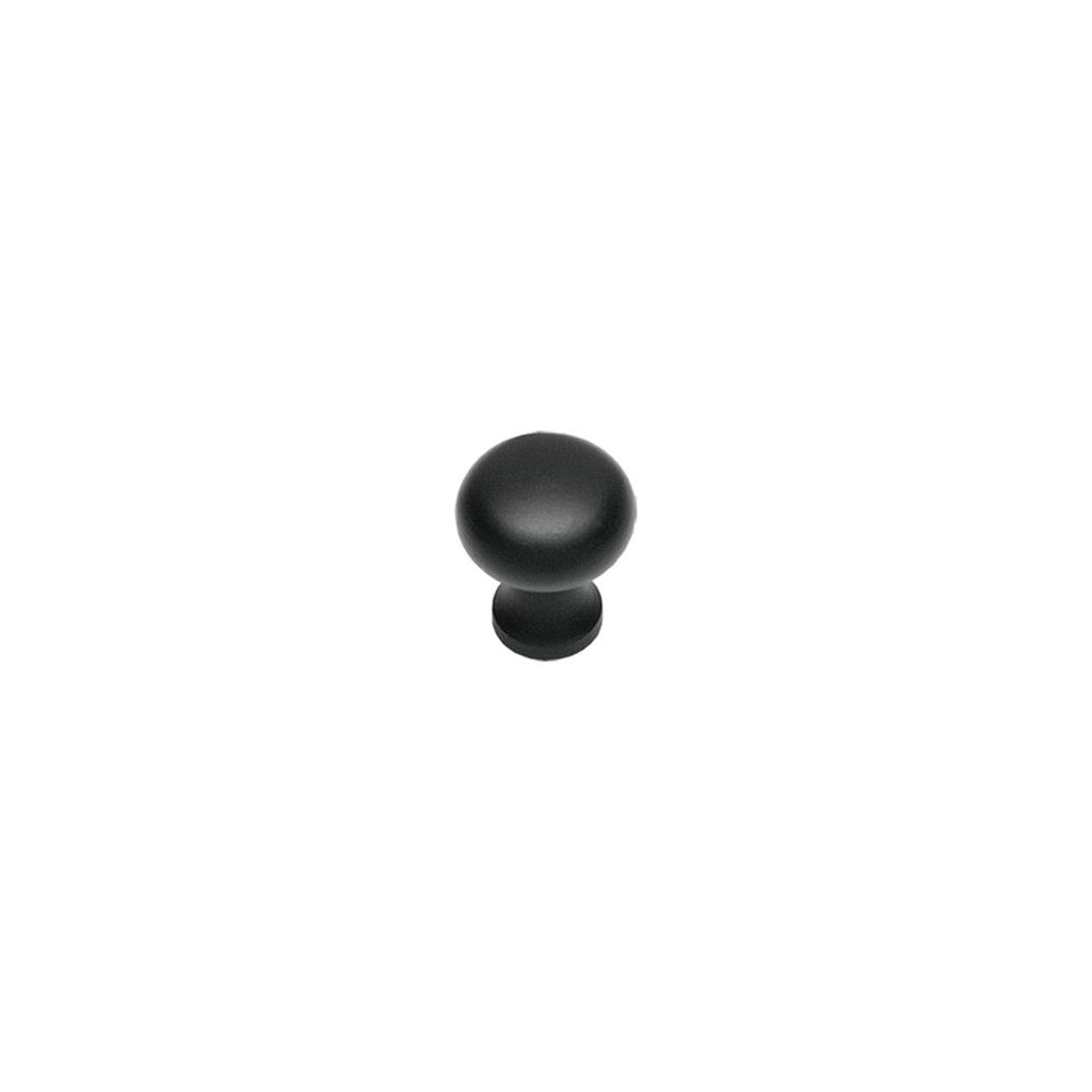 Knop paddestoel 30mm Smeedijzer zwart